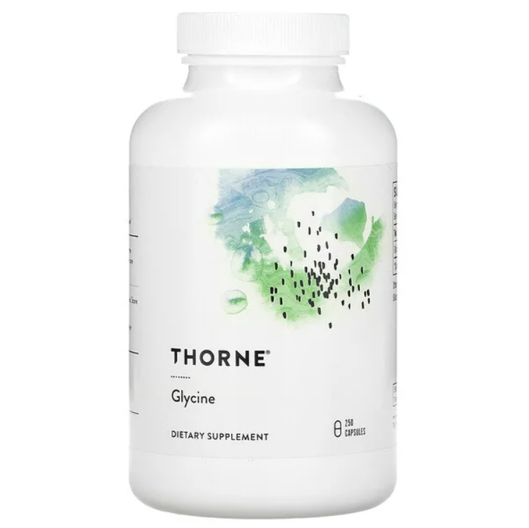 Глицин Thorne Research, 250 капсул дикальций малат thorne research 250 мг 120 капсул