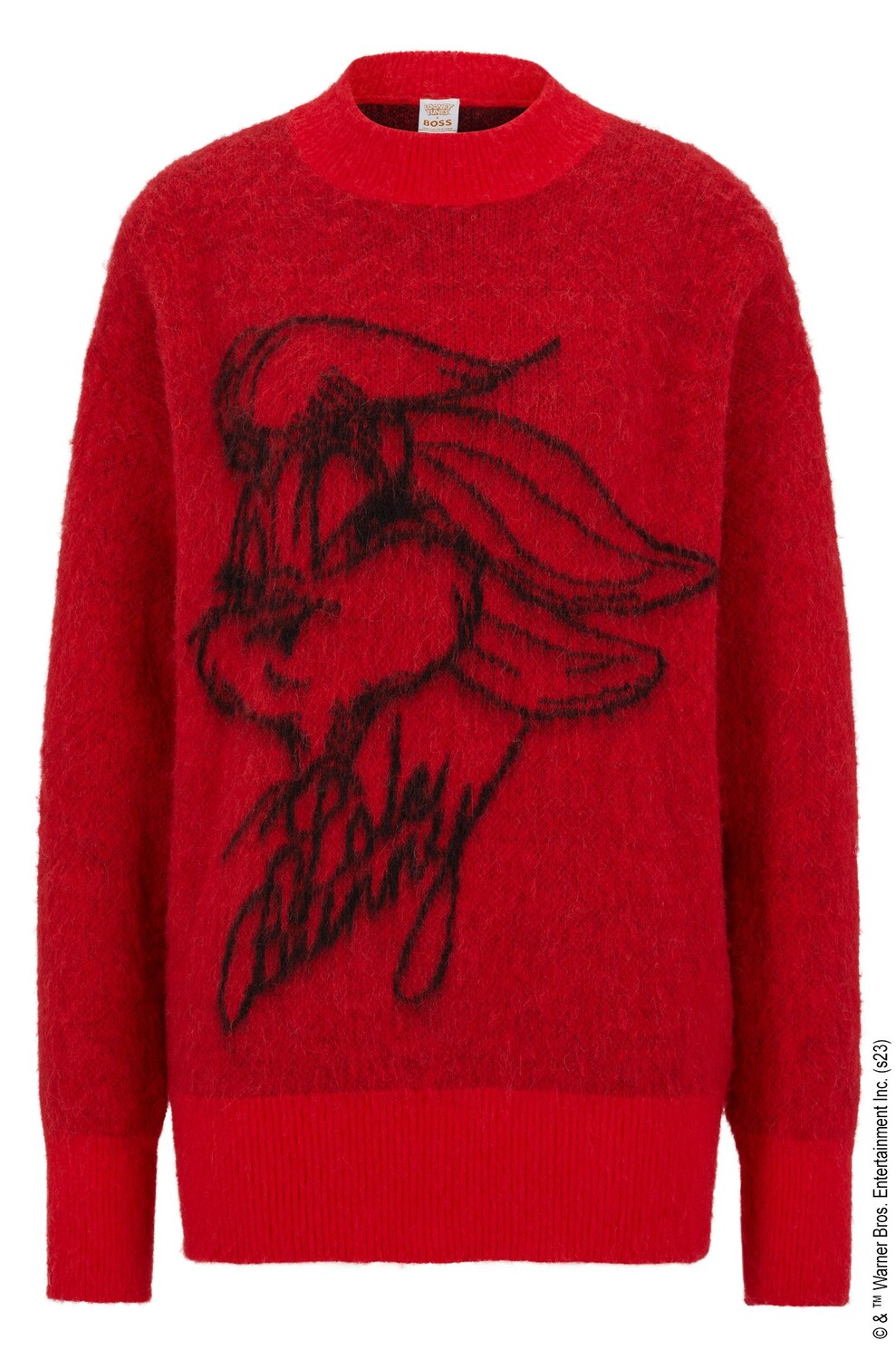 

Джемпер Hugo Boss X Looney Tunes Alpaca-blend With Lola Bunny Artwork, красный