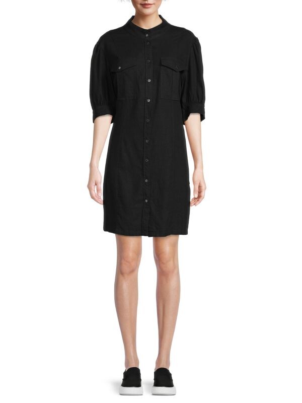 

Платье-рубашка с пышными рукавами Dkny Jeans Black