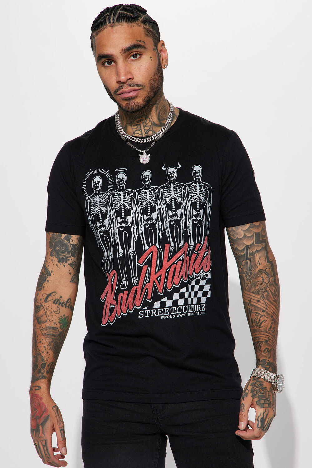

Футболка Fashion Nova FNP1153BADHABITS, черный