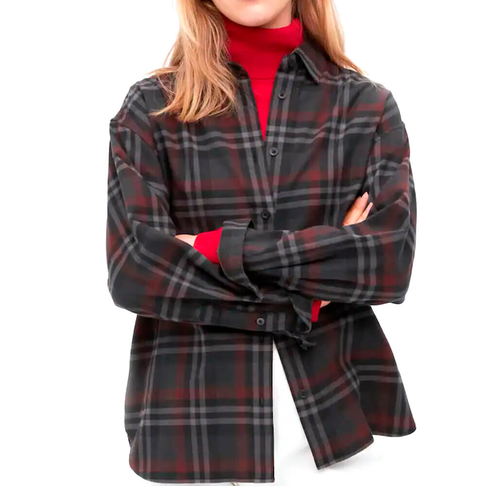 

Рубашка Uniqlo Flannel Checked, тёмно-серый