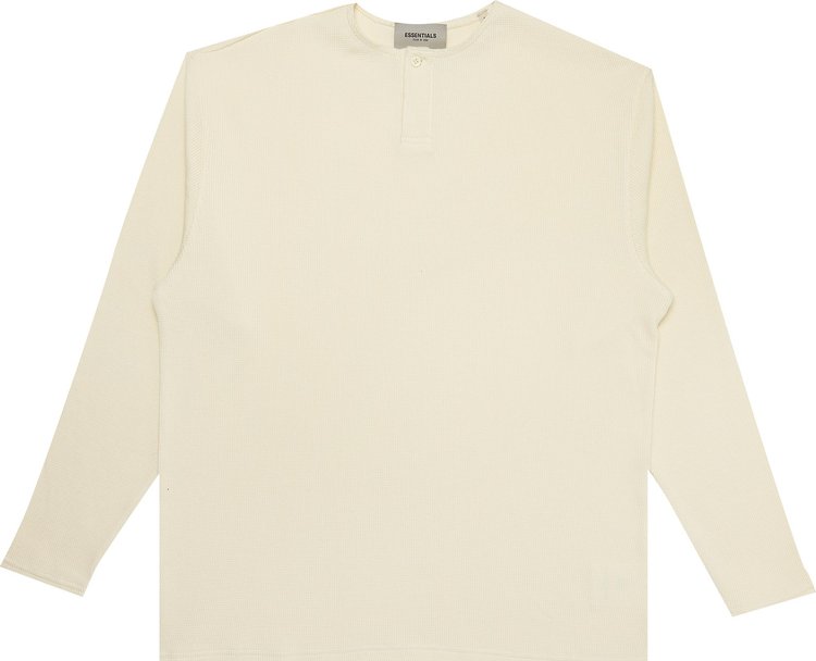 Лонгслив Fear of God Essentials Thermal Henley Long-Sleeve 'Buttercream', кремовый - фото