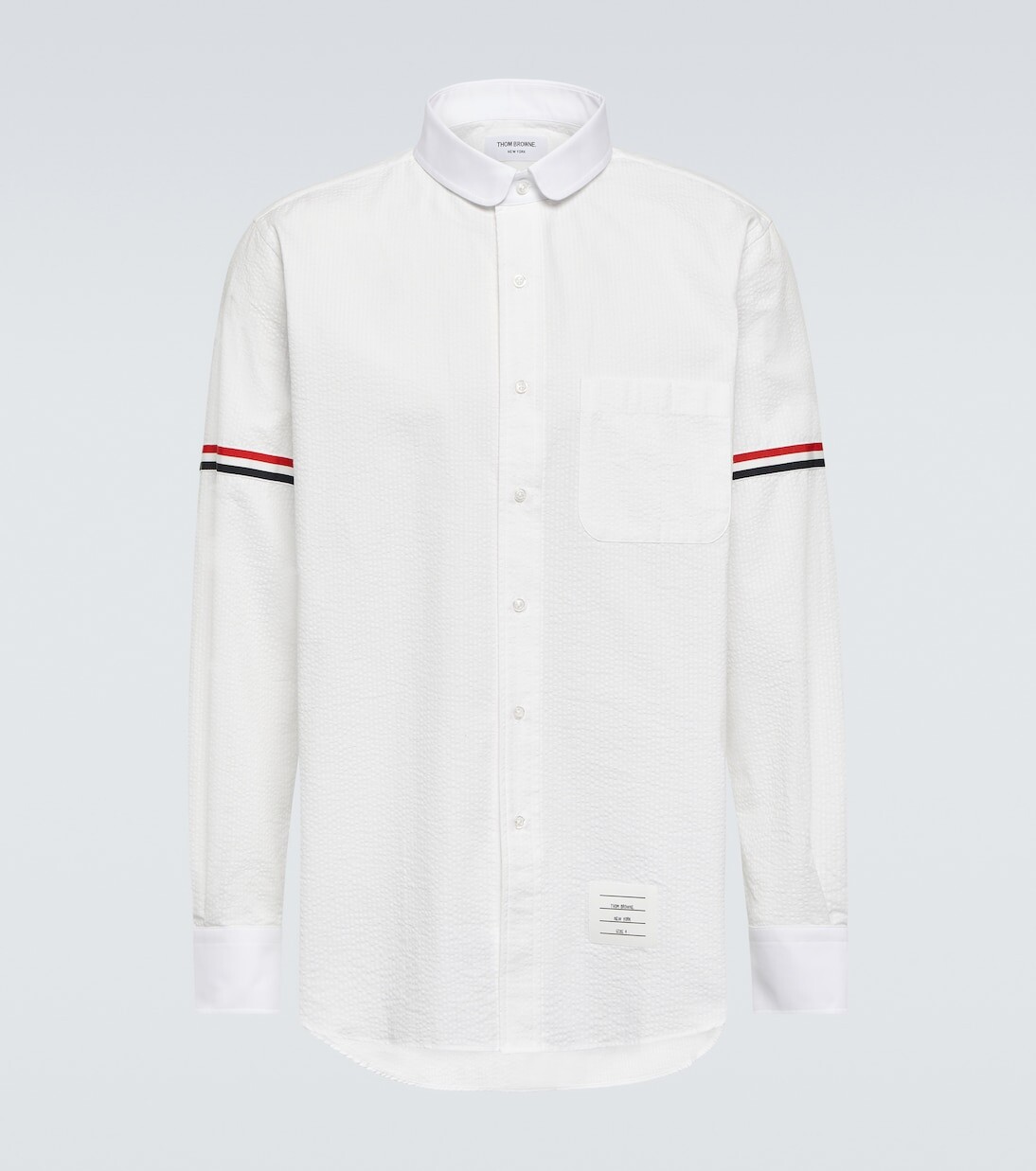 

Хлопчатобумажную рубашку Thom Browne, белый
