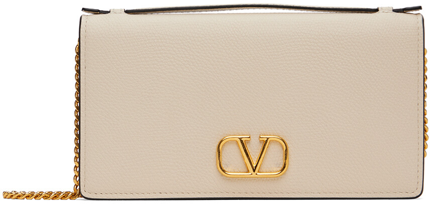 

Кремового цвета Сумка из зернистой телячьей кожи с логотипом VLogo Signature Valentino Garavani