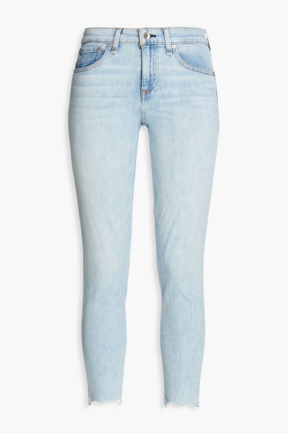 

Джинсы скинни со средней посадкой Rag & Bone, легкий деним