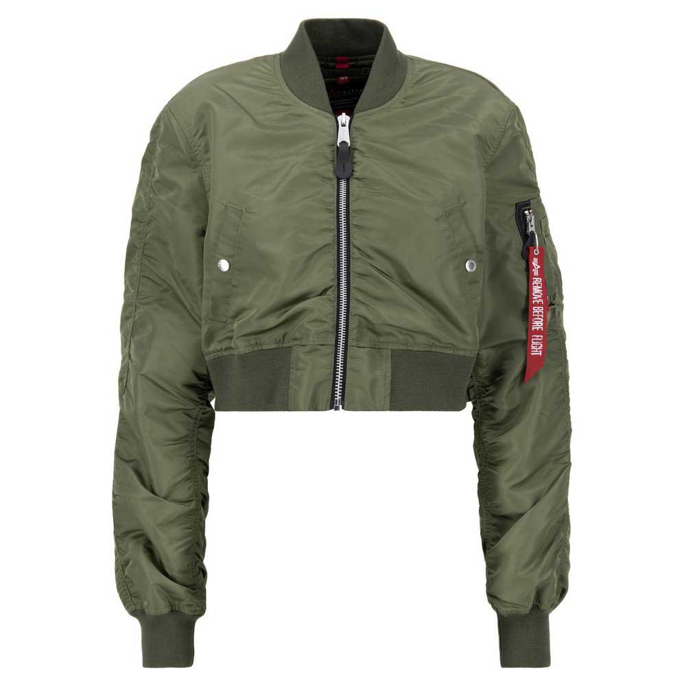 Куртка Alpha Industries Ma-1 Boxy Bomber, зеленый куртка ma 1 boxy wmn alpha industries зеленый