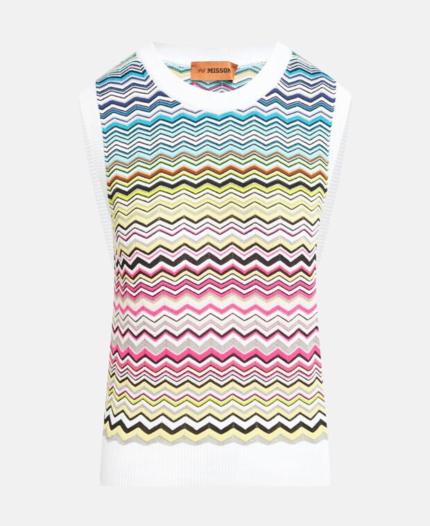 

Вязаный топ Missoni, синий