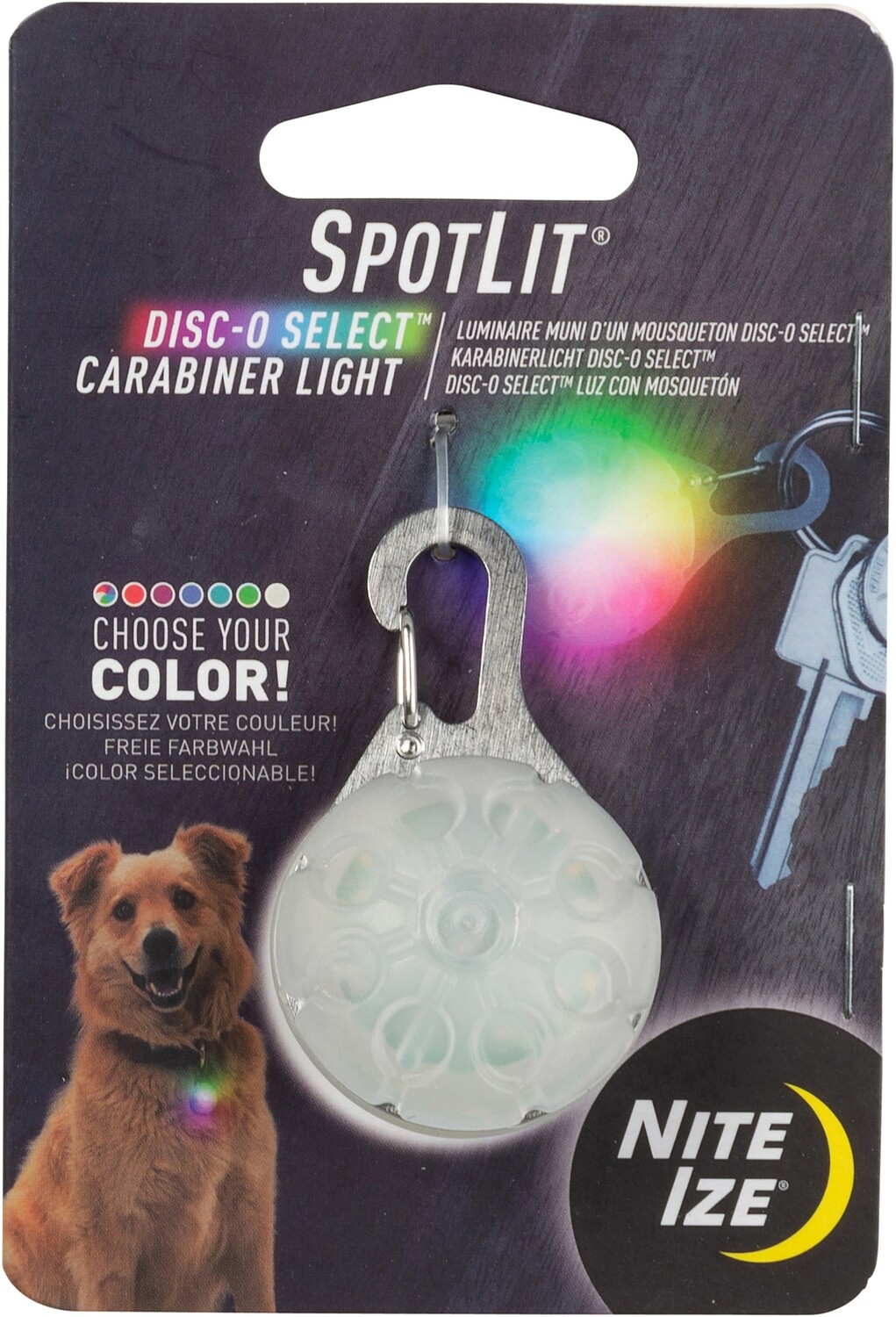

Светодиодный карабин SpotLit Light Nite Ize, мультиколор