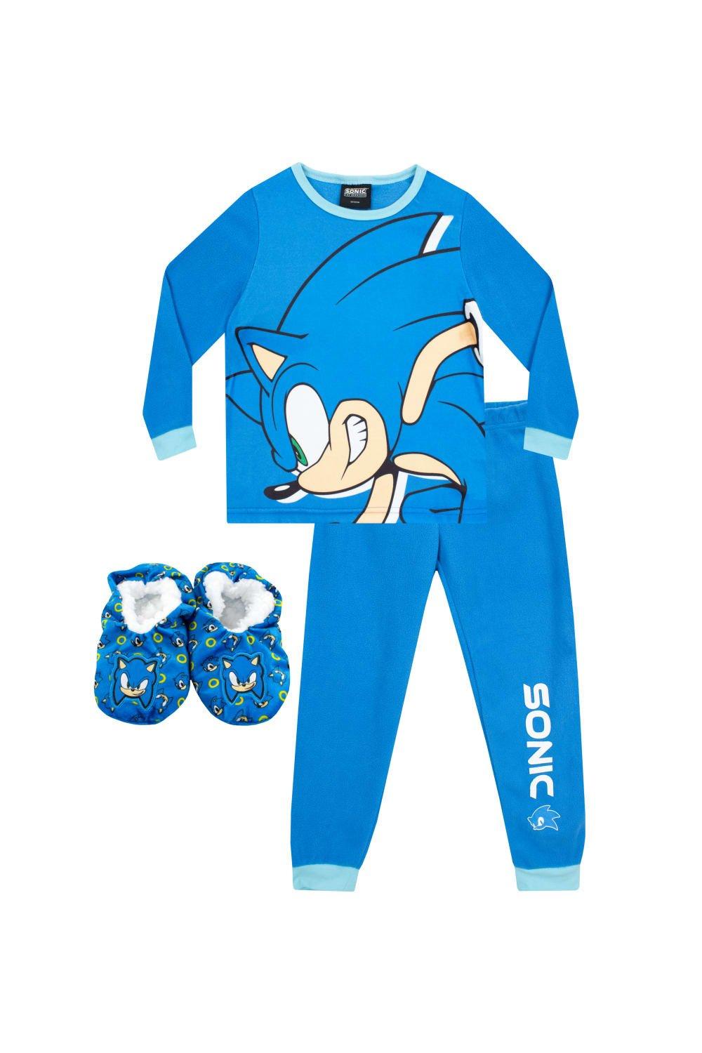Комплект пижамы и тапочек Sonic the Hedgehog, синий