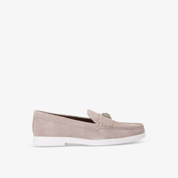 

Замшевые лоферы с декором eagle Kurt Geiger London, коричневый