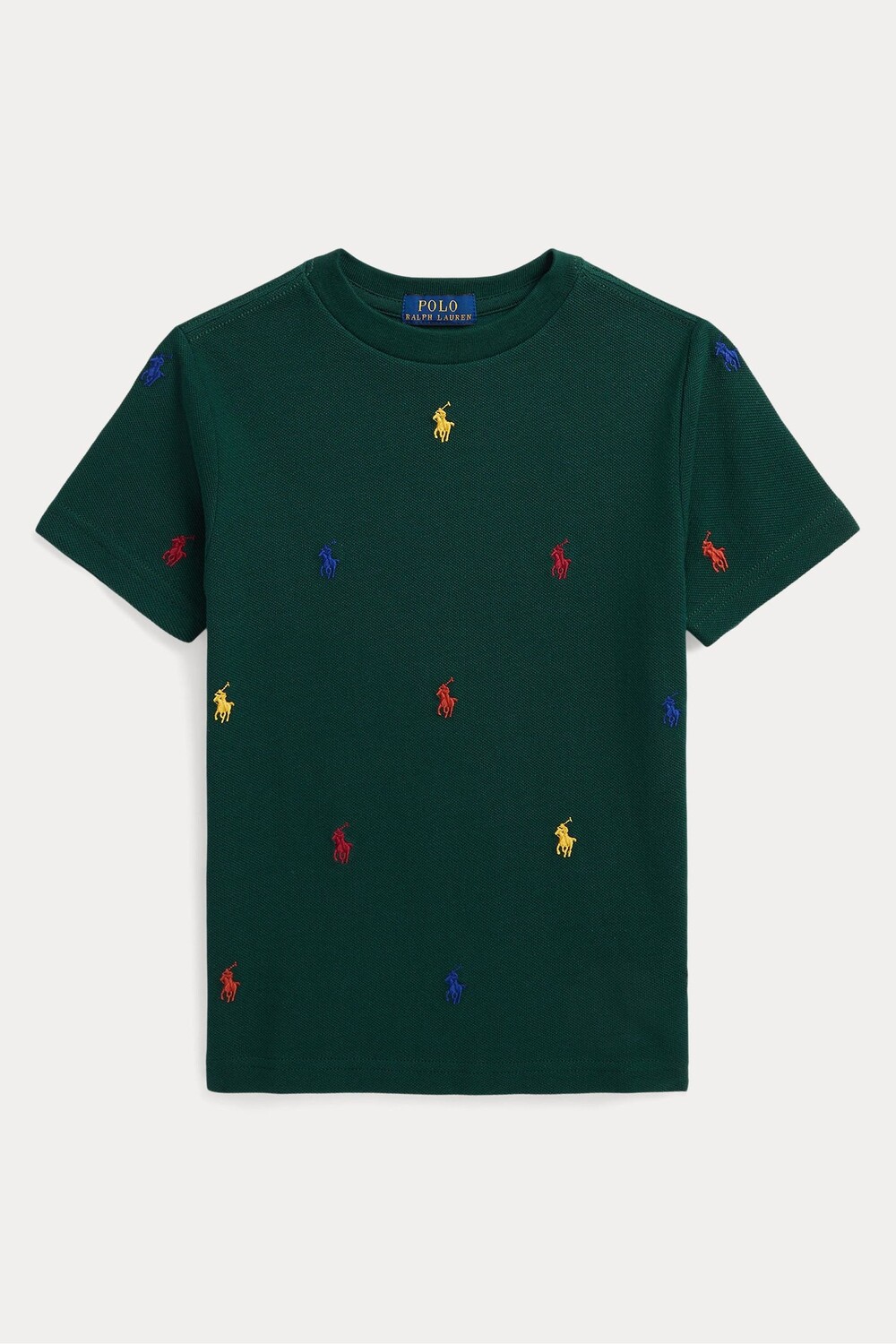 

Зеленая сетчатая футболка для мальчиков с логотипом Polo Ralph Lauren, зеленый