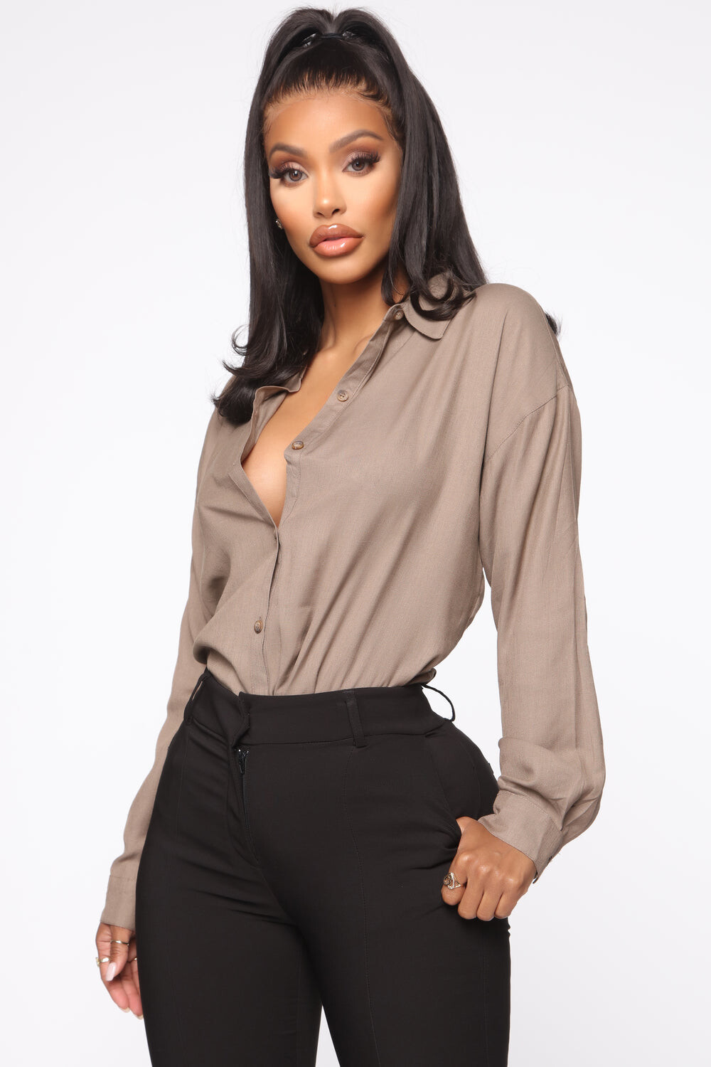 

Рубашка Fashion Nova TM32880, серо-коричневый