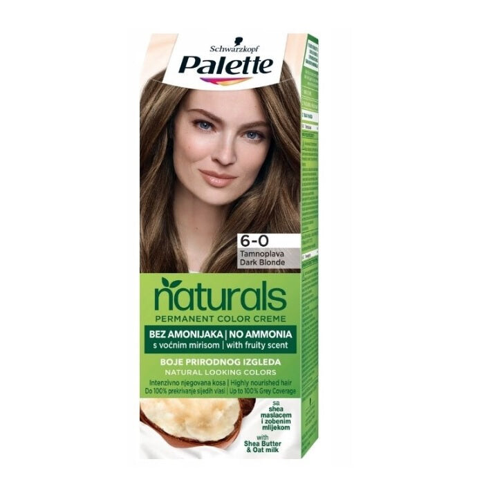 

Palette Перманентная краска для волос Naturals Color Creme стойкое окрашивание 6-0 Темно-русый