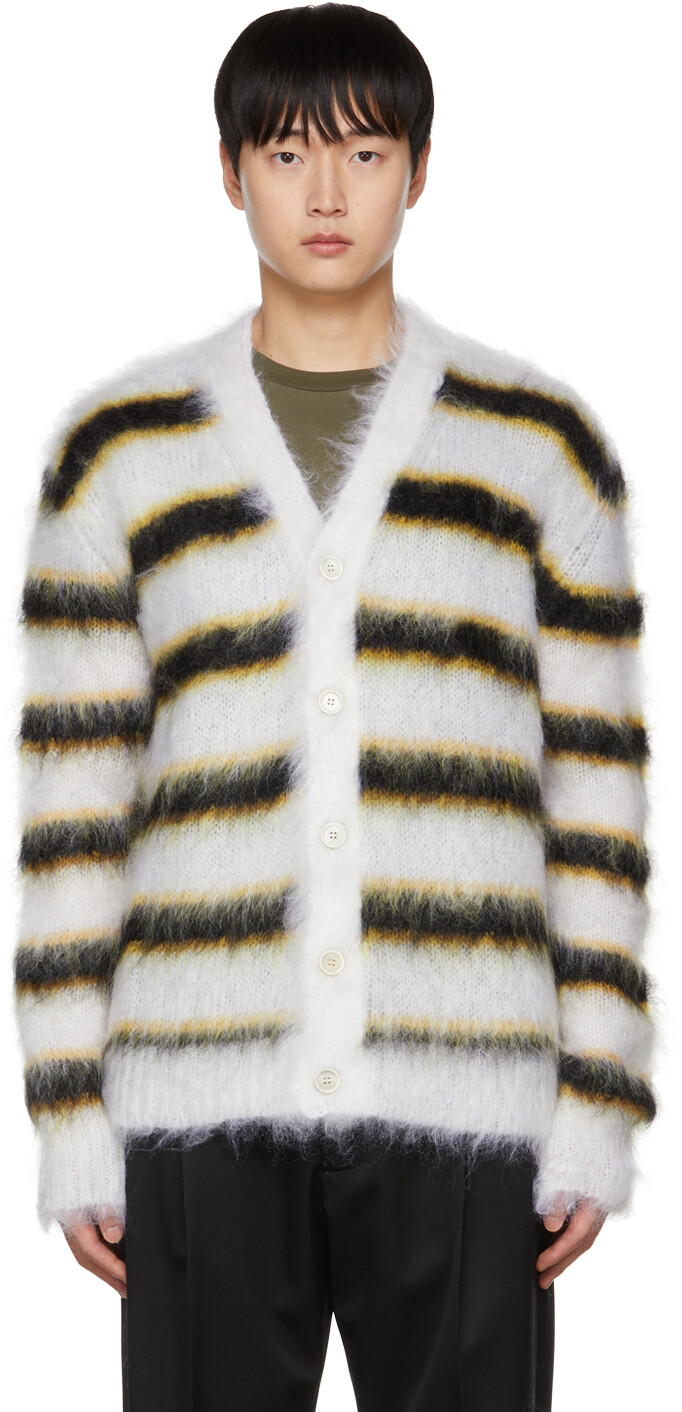 

Полосатый кардиган Off-White Marni, Серый