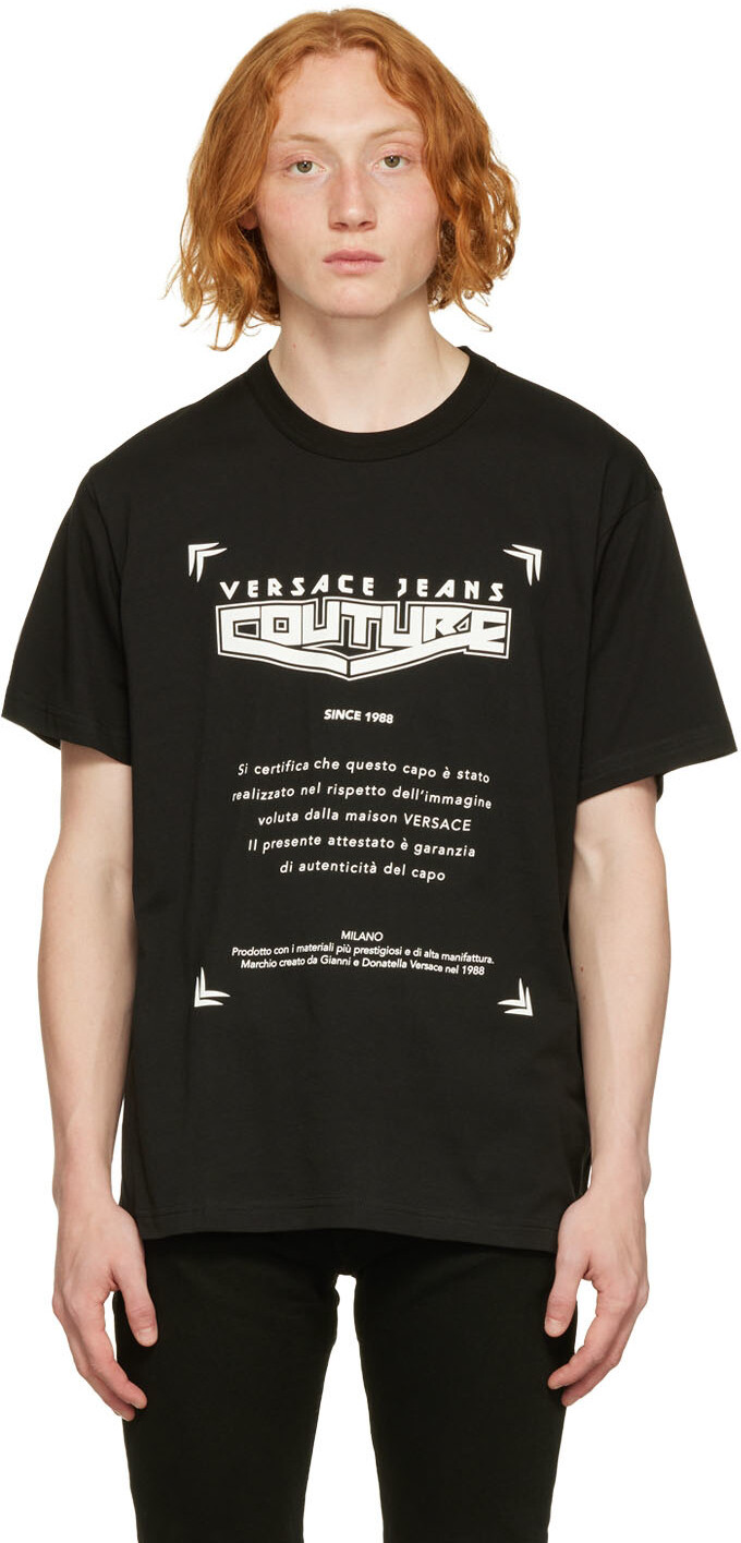 

Футболка Versace Jeans Couture, чёрный, Черный