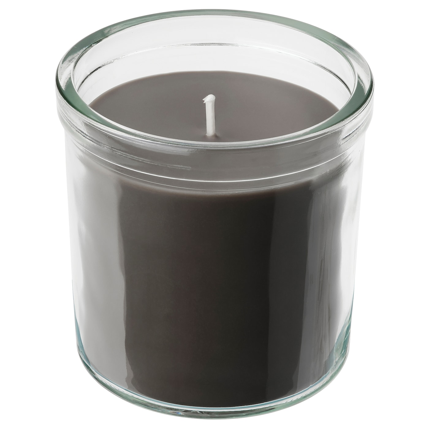 ENSTAKA ЭНСТАКА Ароматическая свеча в стакане, Костер/серый, 40 ч IKEA