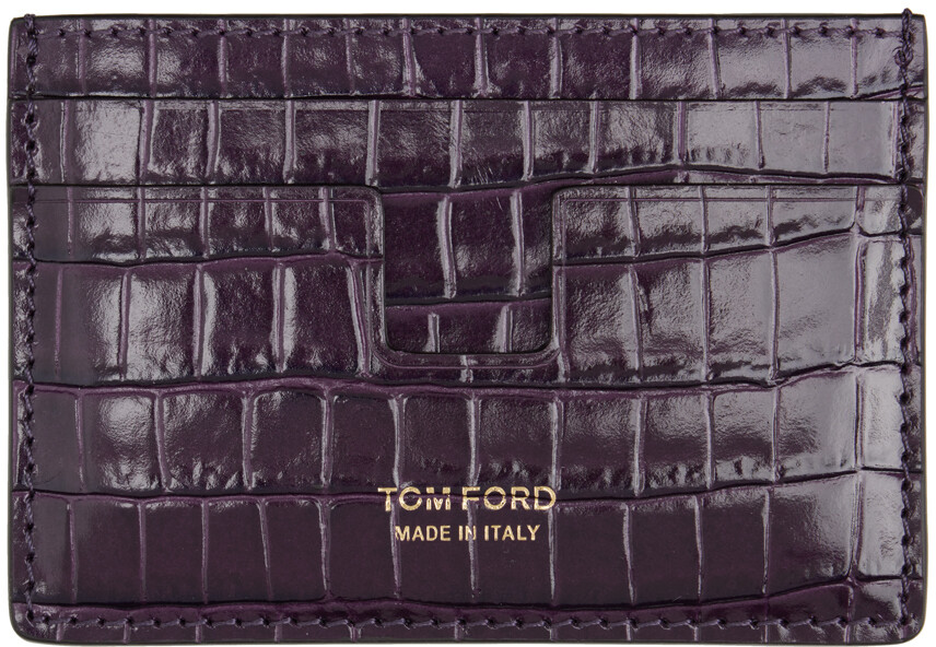 

Фиолетовый классический держатель для карт Croc TOM FORD