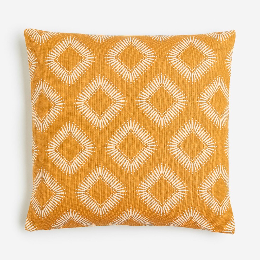 

Декоративная наволочка H&M Home Patterned, желтый/белый