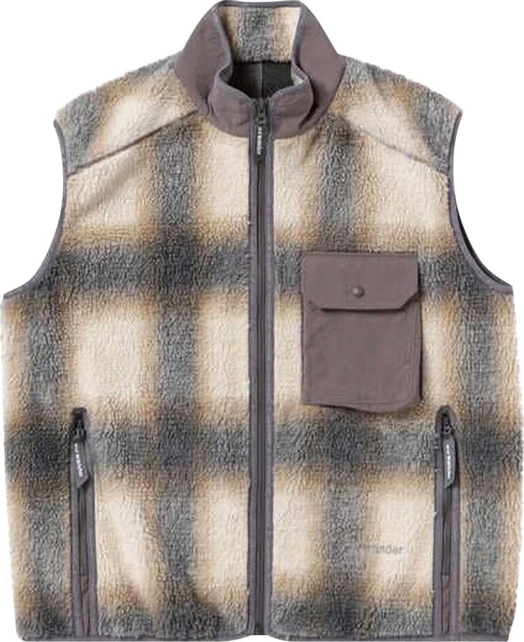 

Жилет And Wander Check Boa Vest 'Grey', серый