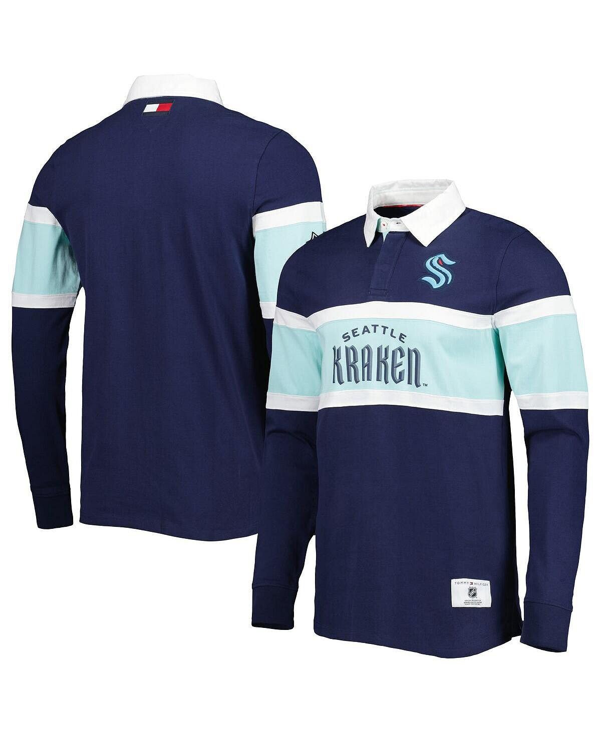 

Мужская футболка deep sea blue seattle kraken martin rugby с длинным рукавом Tommy Hilfiger, мульти