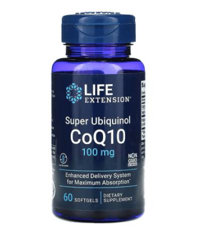 CoQ10 Super Ubiquinol с улучшенной поддержкой митохондрий 100 мг 60 капсул Life Extension life extension super ubiquinol coq10 with enhanced mitochondrial support 100 мг 60 мягких желатиновых капсул