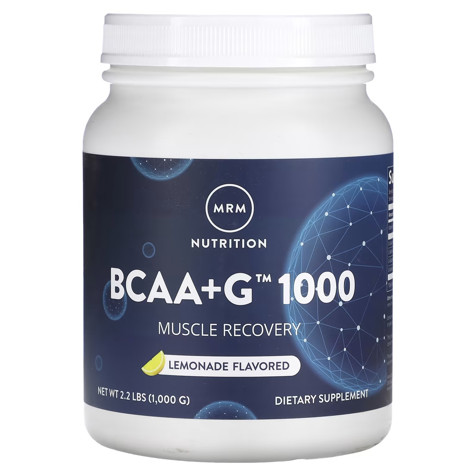 MRM Nutrition BCAA+G 1000 со вкусом лимонада, 1 кг mrm bcaa g 6000 150 капсул