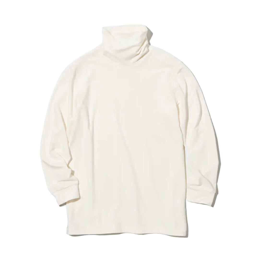 Джемпер Uniqlo Heattech Extra Warm Cotton, белый джемпер uniqlo knit cotton 3 4 sleeve черный