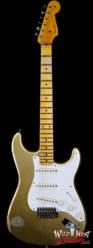 

Звукосниматели Fender Custom Shop 1957 Stratocaster с ручным заводом Quatersawn Maple Neck Relic Aged HLE Gold 1957 Stratocaster Hand-Wound Pickups Quatersawn Maple Neck Relic Aged HLE Gold