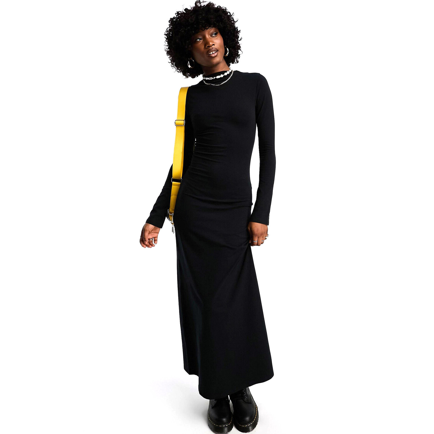 

Платье Collusion Long Sleeve Slash Neck Maxi, черный