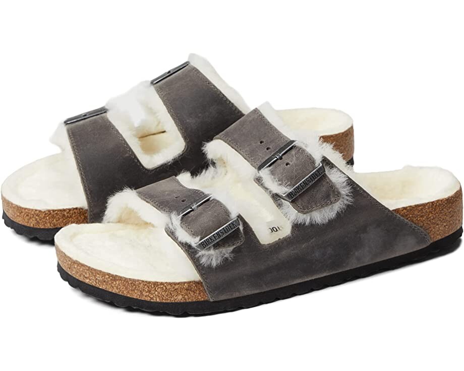 

Сандалии Arizona Shearling Birkenstock, железо