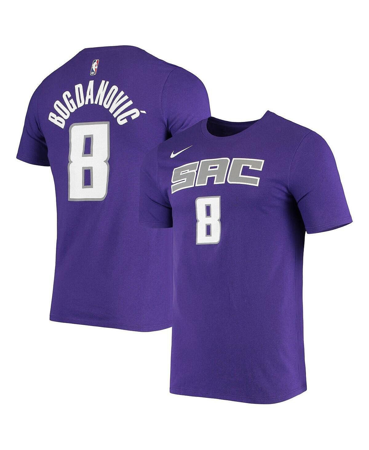 

Мужская фиолетовая футболка bogdan bogdanovic sacramento kings name and number performance Nike, фиолетовый