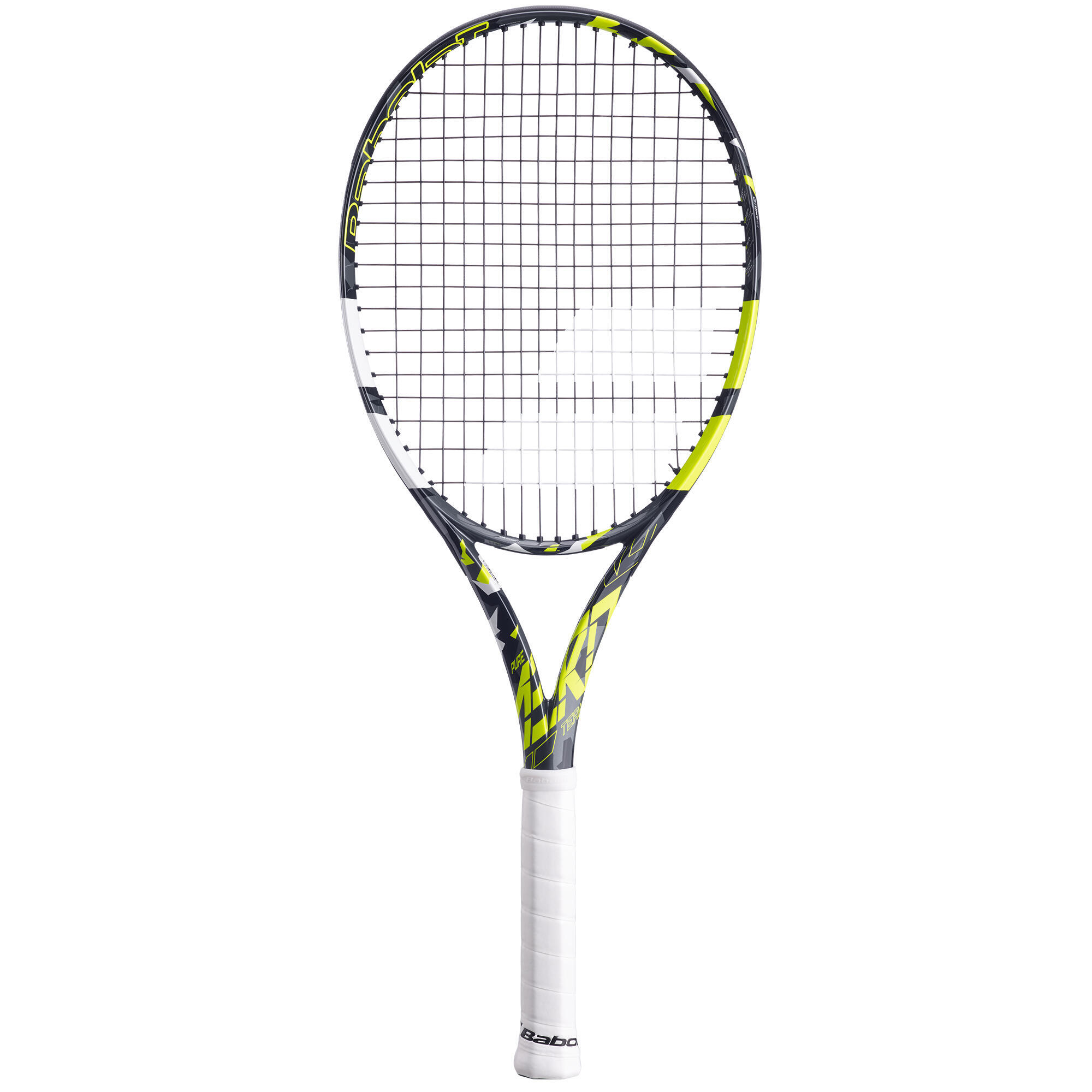 Теннисная ракетка Babolat - Pure Aero Team 285 г, темно-серый/неоново-желтый/черный ракетка для большого тенниса детская babolat aero junior 26 желтый