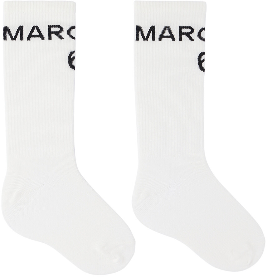 

Детские белые носки с логотипом MM6 Maison Margiela