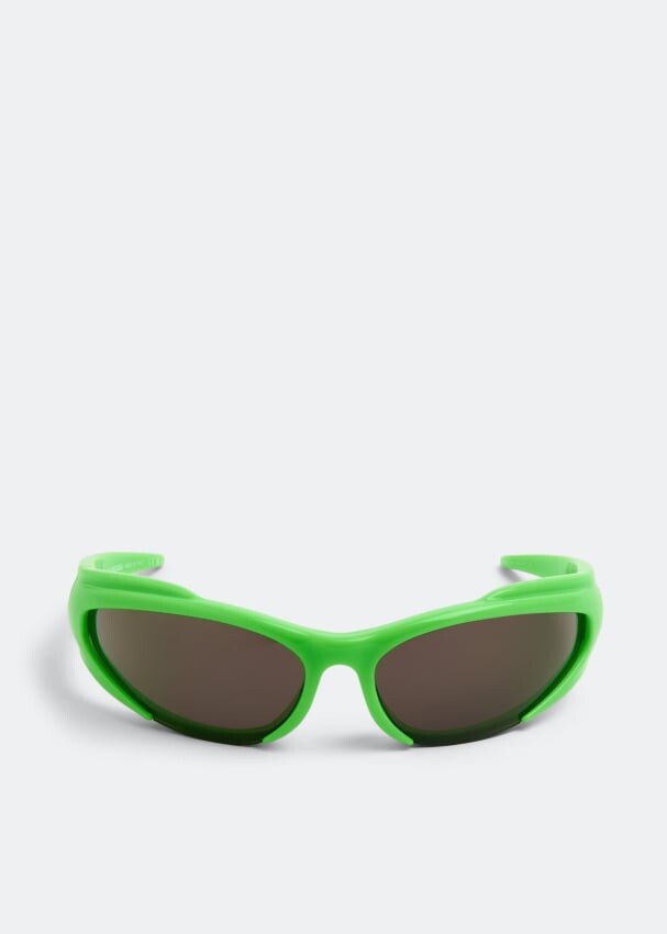 

Солнечные очки BALENCIAGA Reverse Xpander rectangle sunglasses, зеленый