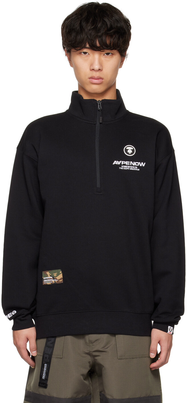 

Черная толстовка на молнии AAPE by A Bathing Ape, Черный
