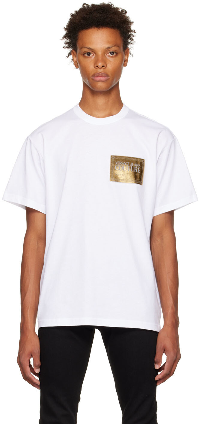 

Белая футболка с цифрами Versace Jeans Couture