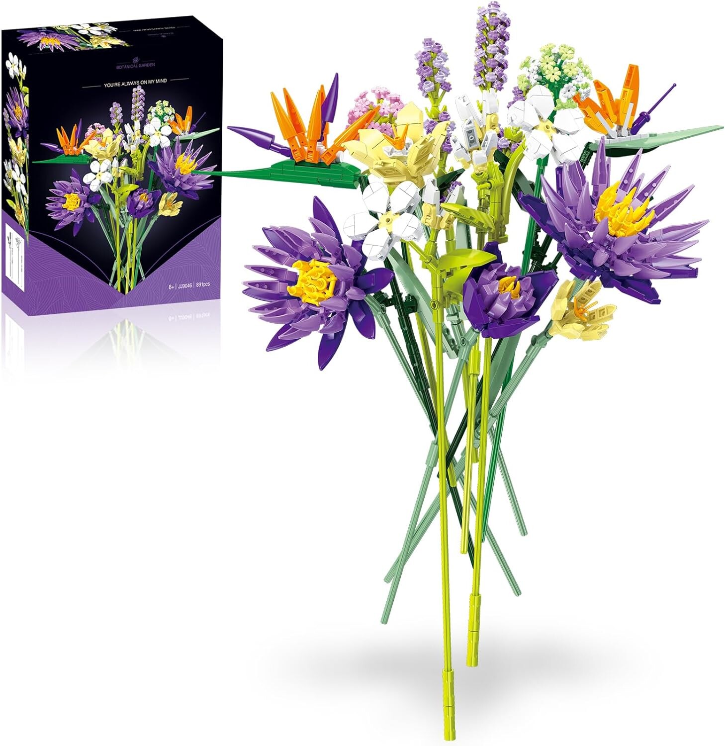 Конструктор Boozuu Botanical Garden Flower Bouquet, 891 деталей