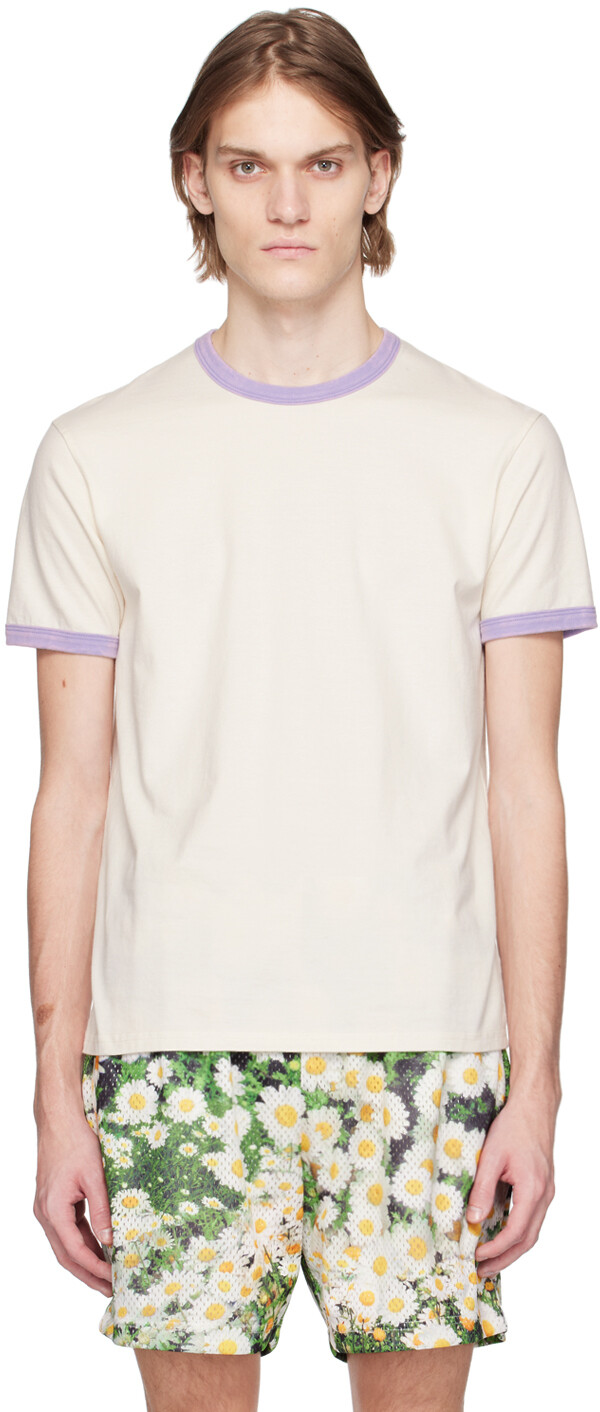 

Выстиранная футболка Ringer Off-White John Elliott, Белый