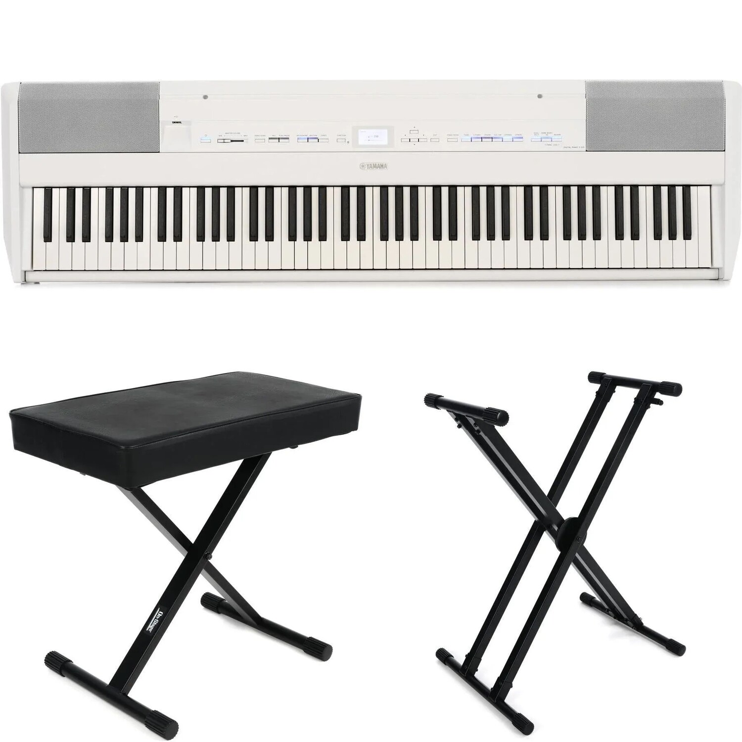 

Yamaha P515WH 88-клавишное цифровое пианино с комплектом необходимых динамиков — белое