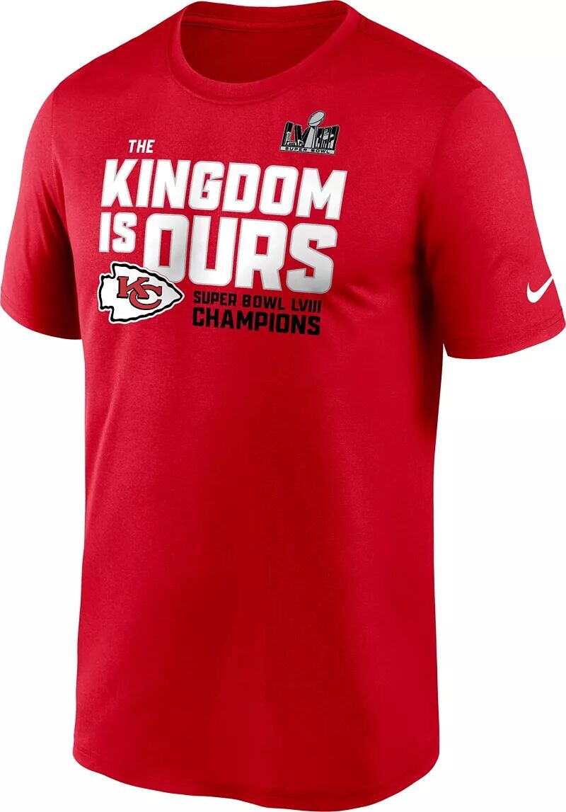 

Мужская модная футболка Nike Super Bowl LVIII Champions Kansas City Chiefs Local Fashion