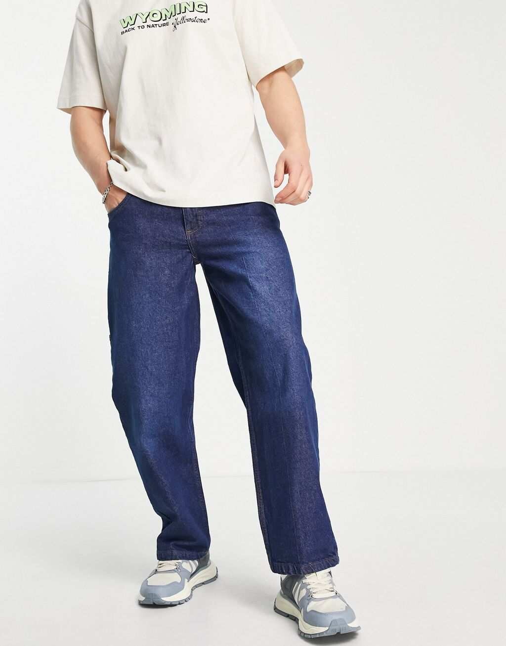 

Синие широкие джинсы LDN Denim