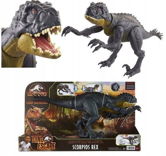 Jurassic World: Camp Cretaceous Dino Escape Фигурка Slash 'n Battle Скорпион Рекс Mattel