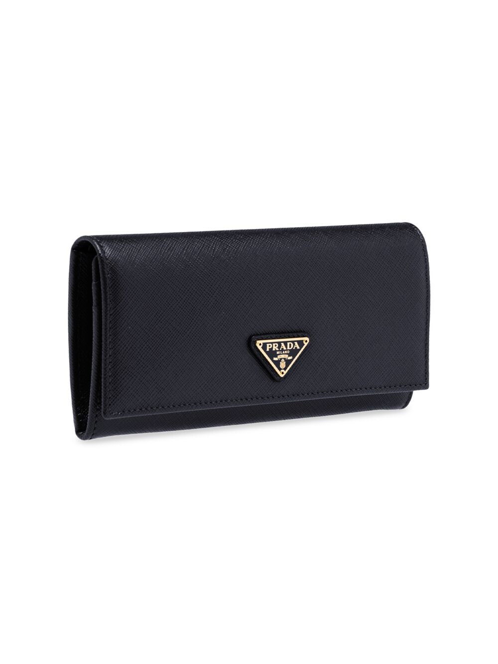 

Большой кошелек из сафьяновой кожи Prada, черный