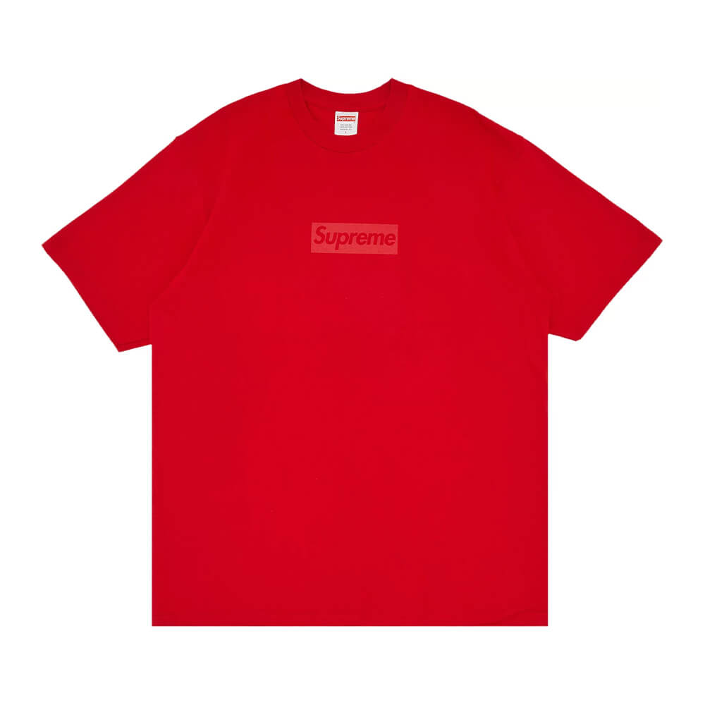 футболка supreme tonal box logo бежевый Футболка Supreme Tonal Box Logo, красный