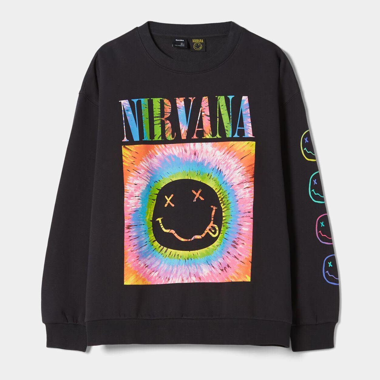 

Свитшот Bershka Nirvana Print, серый
