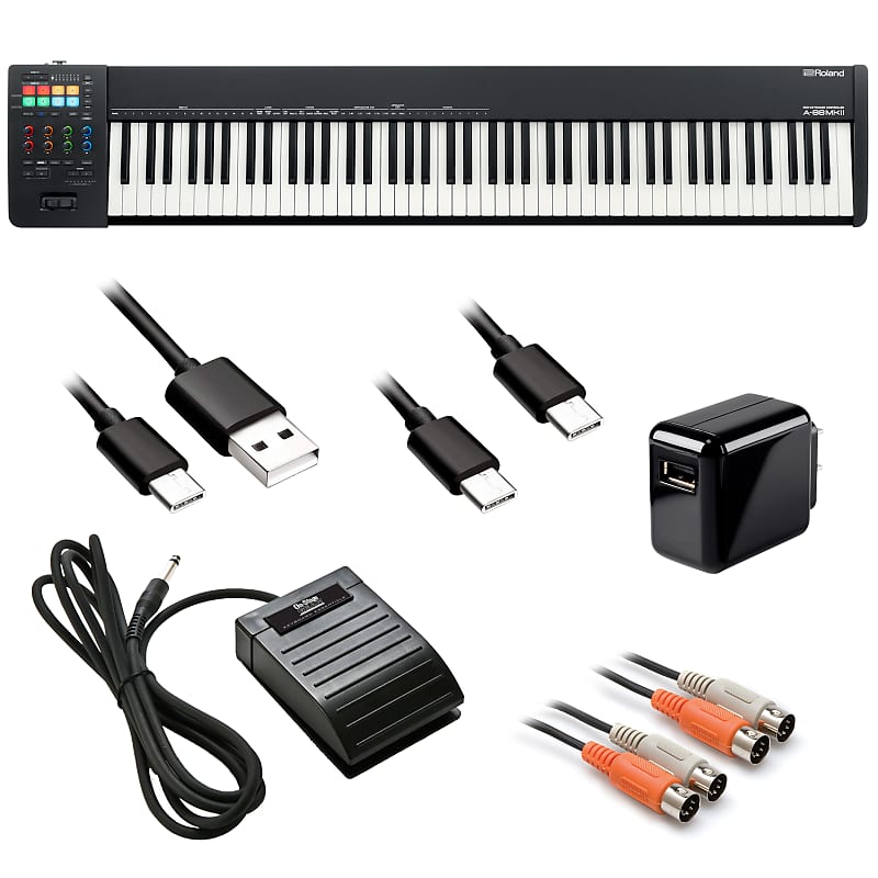 Контроллер MIDI-клавиатуры Roland A-88MKII - Bonus Pak