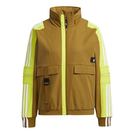

Куртка Adidas Str Jkt Warm Training Sports Storage Simple Hooded Fleece Lined Yellow, Желтый/Коричневый