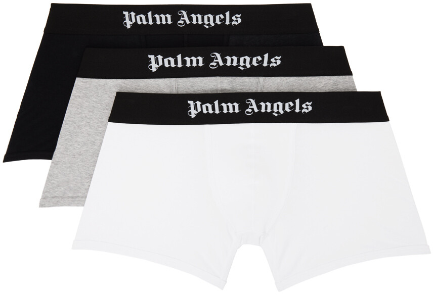 

Набор из трех разноцветных трусов-боксеров с логотипом Palm Angels