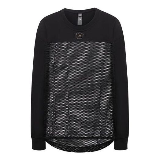 

Футболка Adidas Solid Color Mesh Splicing Sports Long Sleeves Black, Черный