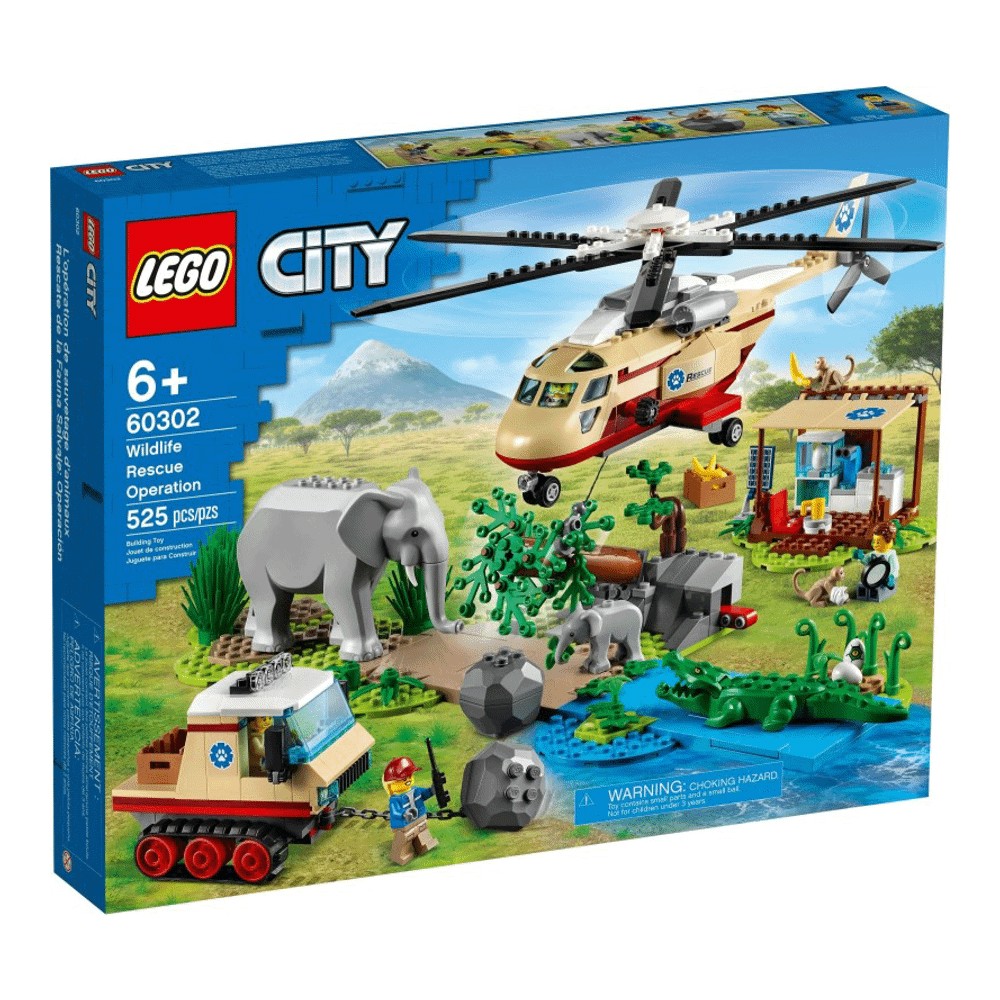Конструктор LEGO City 60302 Операция по спасению зверей конструктор lego city миссии по спасению животных 246 элементов